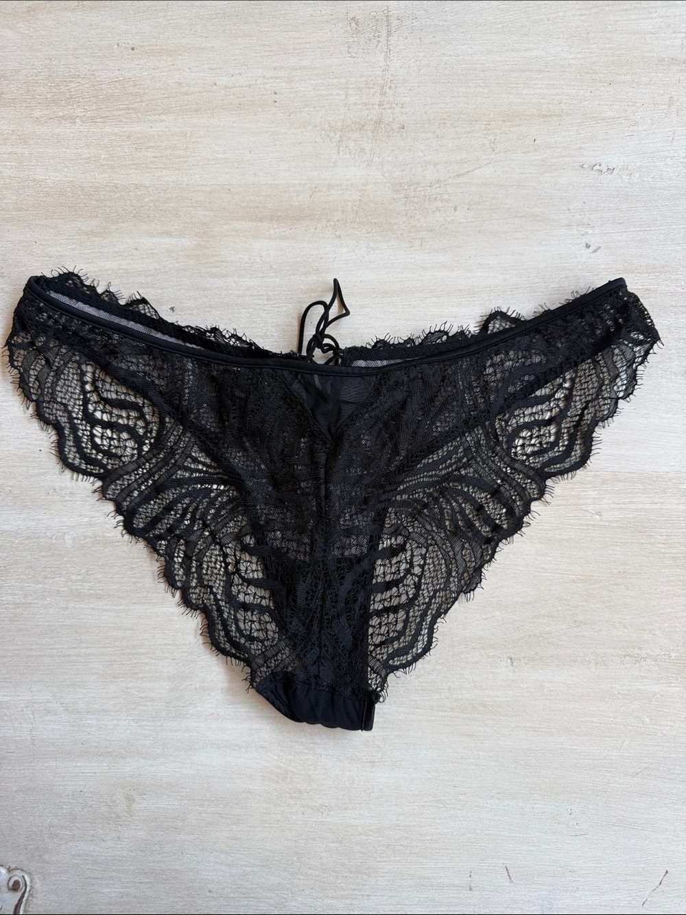 Victoria's Secret Black Lace Bikini Briefs